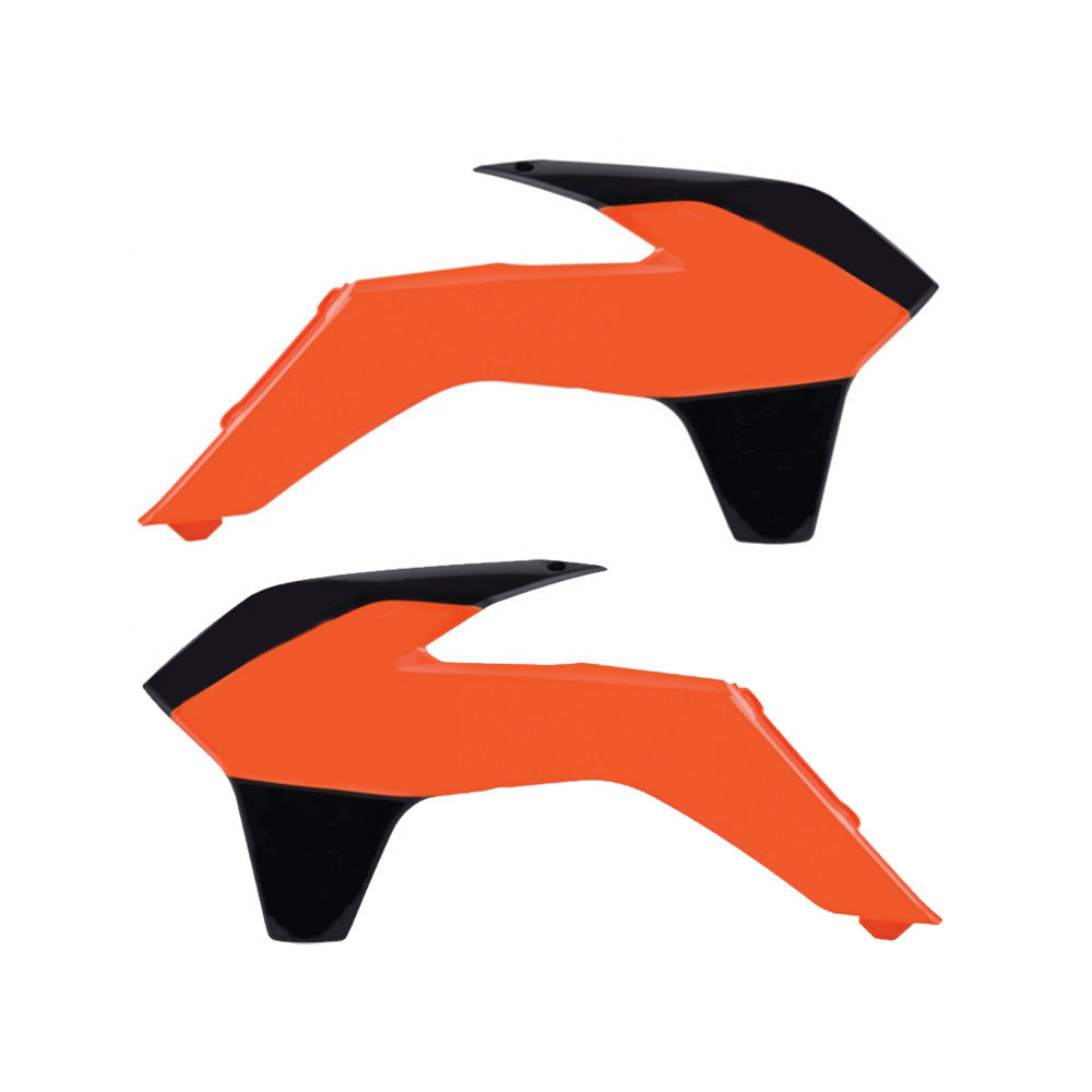 Polisport Rad Radiator Scoops Tank Panels For KTM SX 150 (with Glossy Finish Like Model 2015) Orange Black 2013-2015